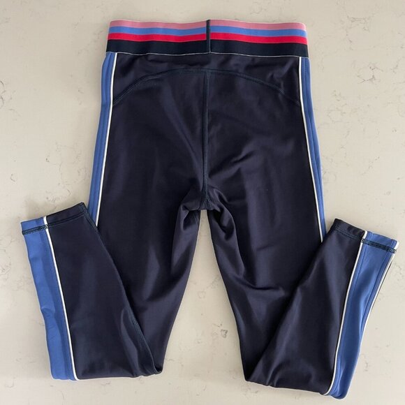 Gap Fit Eclipse Side Stripe Paneled 7/8 Length Leggings Blue White Sz S - Picture 5 of 9
